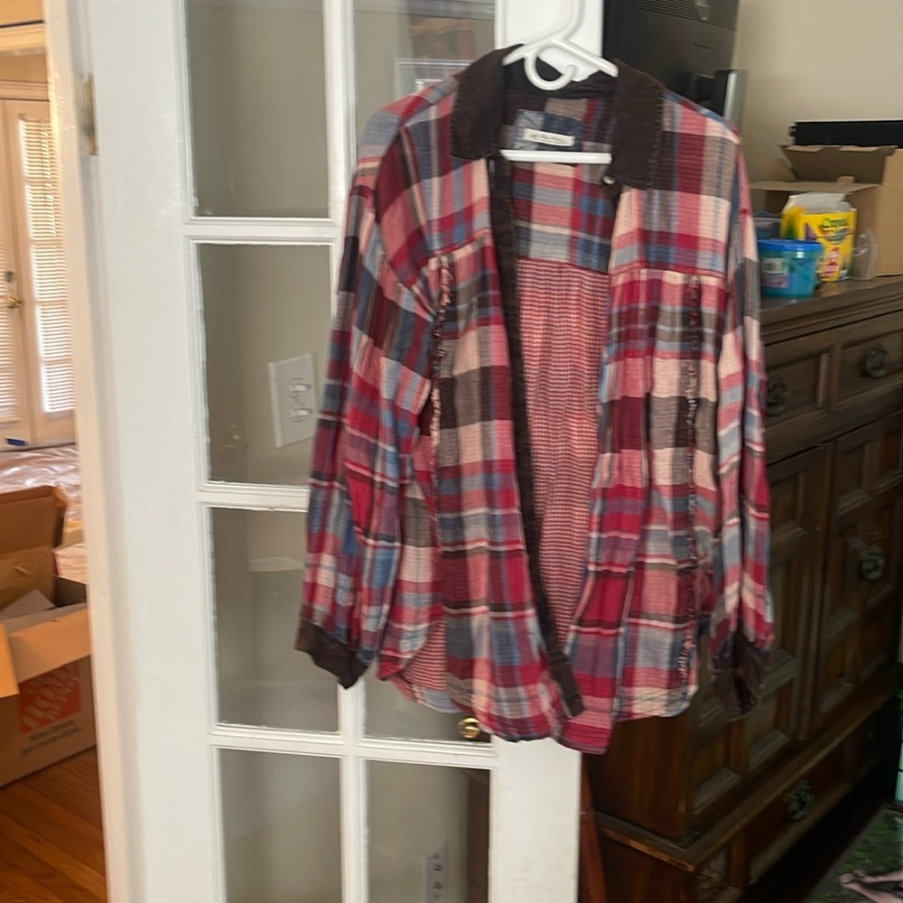 Free people plaid top